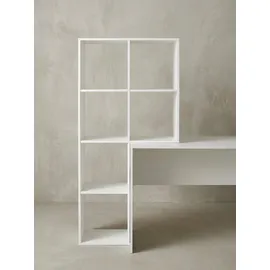 KADIMA DESIGN Großer Schreibtisch mit Regal, Puristisches Design,