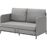 [en.casa] Schlafsofa Soini 2-Sitzer Hellgrau