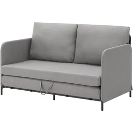 [en.casa] Schlafsofa Soini 2-Sitzer Hellgrau