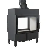 Kamineinsatz kratki LUCY 14 mit 6 - 17 kW Tunnel Kamin Durchsicht Heizeinsatz