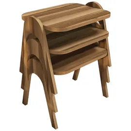 woody fashion Skye Decor, Paris- Paris PRL, Nussbaumfarbe, Couchtische, 42x48,6x35,5 cm, 100% Melaminbeschichtete Partikelplatte