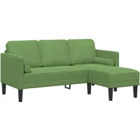 VidaXL Sofa 3-Sitzer mit Chaiselongue L-Form Hellgrün 160 cm
