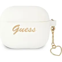 GUESS GUA3LSCHSH AirPods 3 Cover weiß/weiß Silikon Charm Heart Collection - Weiß