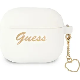 GUESS GUA3LSCHSH AirPods 3 Cover weiß/weiß Silikon Charm Heart Collection - Weiß