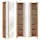 Lomadox Toskana-56 Hochschrank 45 x 170 x 33 cm Weiß Hochglanz Metall/MDF/Spanplatte