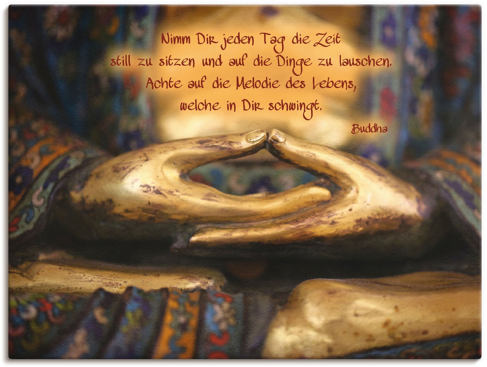 Artland Wandbild »Weisheit«, Religion, (1 St.) Artland goldfarben
