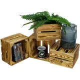 Kistenkolli Altes Land Kleine Holzkiste Lotta 4er Set braun