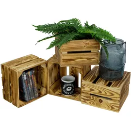 Kistenkolli Altes Land Kleine Holzkiste Lotta 4er Set braun