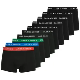JACK & JONES Retro Boxershorts Schwarz / Blau L 10er Pack