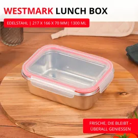 Westmark Edelstahl Lunch Box Frischhaltedose, 1300 ml