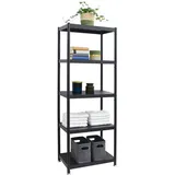 shelfr Werkzeugschrank Metall 61x41x170 cm schwarz mit 5 Ebenen
