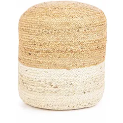 Pouf Jalaja aus Jute, Natur