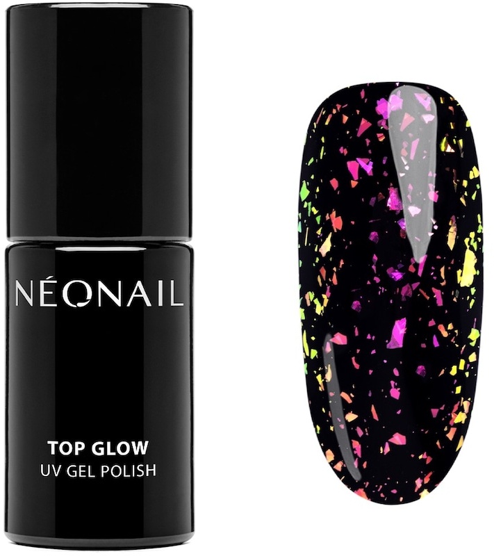 NEONAIL Top Glow Flakes Gel-Nagellack 7.2 ml Rose Aurora Flakes