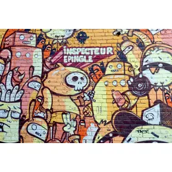 Fototapete PAPERMOON "Graffiti", bunt, B:3,50m L:2,60m, Vlies, Tapeten
