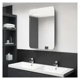 vidaXL Glänzendes Grau 60 cm grau mit LED