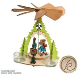 Kuhnert Bastelset Pyramide Erzgebirge aus Holz zum Zusammenbauen - Maße: 18x18x15 cm - Made in Germany