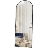Boromal Ganzkörperspiegel Standspiegel Schwarz Metallrahmen Ganzkörperspiegel Wandspiegel für Schlafzimmer, Wohnzimmer, Ankleidezimmer