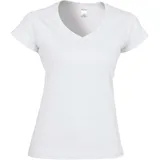 Gildan Softstyle V-Neck Weiß S