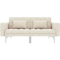 vidaXL Schlafsofa Creme Stoff