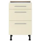 WIHO KÜCHEN Unterschrank Ela 50 x 58 x 86,5 cm Beige