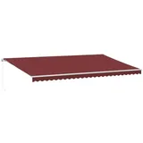 vidaXL Markise Manuell 600 x 300 cm weinrot