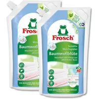 Frosch Weichspüler Baumwollblüten 1 Liter pflegend mit Baumwolle (2er Pack)