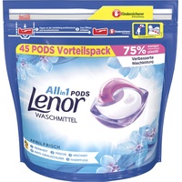 Lenor Waschmittel Pods All-in-1, Lenor Aprilfrisch mit Duft von Frühlingsblumen, 90 Waschladungen (2 x 45)