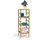 Relaxdays Badregal Holz, 3-5 Ablagen, Standregal aus Walnuss Massivholz skandinavischer Stil, braun