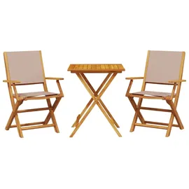 vidaXL Bistroset 3-tlg. Taupe