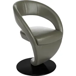 K+W Komfort & Wohnen Drehstuhl »Wave«, Design-Drehstuhl, schwarzer Drehteller K+W Komfort & Wohnen zypresse + Drehteller in Metall schwarz Struktur