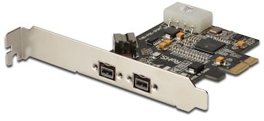 DIGITUS 2+1 Port Firewire 800 (1394b) PCI Express Karte