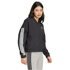 adidas Essentials 3-Streifen Woven Bomberjacke Damen JD5317 - black/white, XS