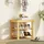 Homcom Schuhbank 50 x 45 x 28 cm mit 2 Ablagen Natur