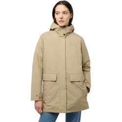 Jack Wolfskin Wintermantel Wintertor Parka (wasserdicht, Fleece-Futter) hellbraun Damen