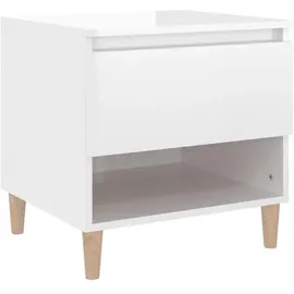 vidaXL Nachtschrank 2 Stk. 50 x 46 x 50 cm Hochglanz-Weiß