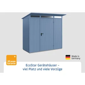 EcoStar Gerätehaus Trend-P Typ 1 x 2,48 x 1,53 x 2,27 m taubenblau