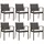 vidaXL Gartenstuhl 56,5 x 57 x 83 cm braun 6 St.