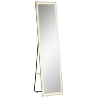 Homcom 2 in 1 Standspiegel, Wandspiegel, Ganzkörperspiegel mit LED-Beleuchtung,