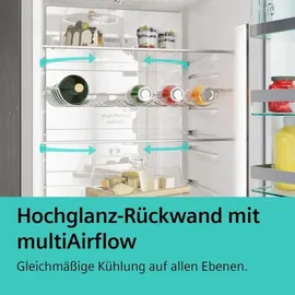 Siemens iQ300 KG36N2IBF Kühl-Gefrierkombination (321 l, 1860 mm hoch, Edelstahl)