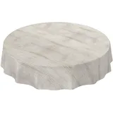 ANRO Tischdecke PVC Rund 140 cm Braun
