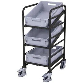 Cordes VarioFit Eurokastenwagen mit 3 Kunststoffkisten RAL 7016