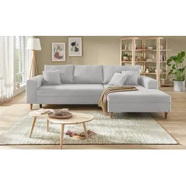 Sofa.de Ecksofa mit Schlaffunktion ¦ grau ¦ Maße (cm): B: 275 H: 91 T: 173.0