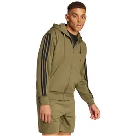 adidas Essentials 3-Streifen Sweatjacke Herren JD1864 - olive strata/black 3XL