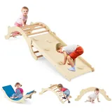 Costway 3 in 1  Kletterdreieck mit umkehrbarer Rampe & Rutschen