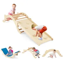 Costway 3 in 1  Kletterdreieck mit umkehrbarer Rampe & Rutschen