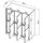 [en.casa] Spind Grau, Metall, 90x100x40 cm
