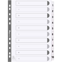 Exacompta MWD1-10Z Trennblatt Karton Weiß