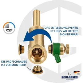 Schlösser Armaturen Rückflussverhinderer Rp 3/4' DN 20 Gold