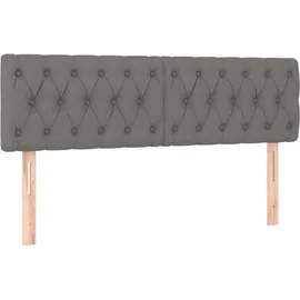 vidaXL Boxspringbett mit Matratze & LED Dunkelgrau 160x200 cm Stoff