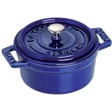 Staub Mini-Cocotte aus Gusseisen, rund, 0,25 l, Dunkelblau